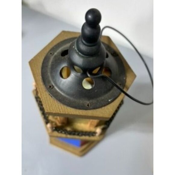 Vtg Wooden Lighthouse‎ Candle Holder Glass Panels Nautical Decor - Picture 3 of 7